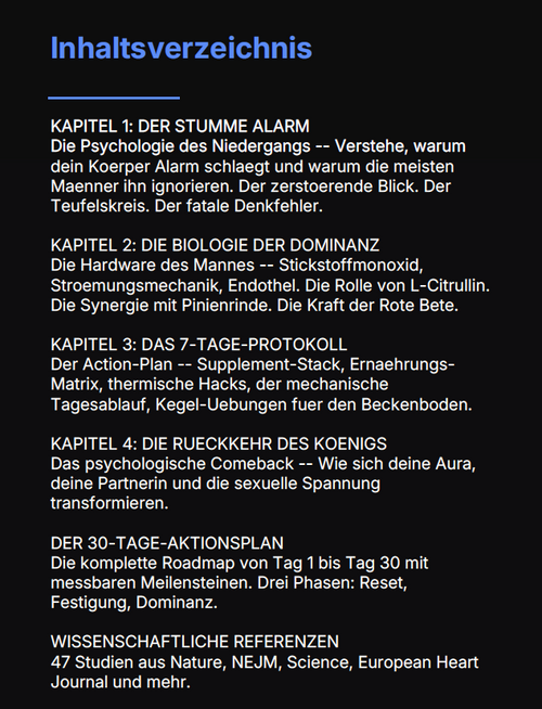 Table of contents for a German book or document on psychology and biology, with chapter titles and brief descriptions.