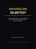 Black background with yellow text about a vascular self-test Royal Bonus – Bonusprodukt Cover